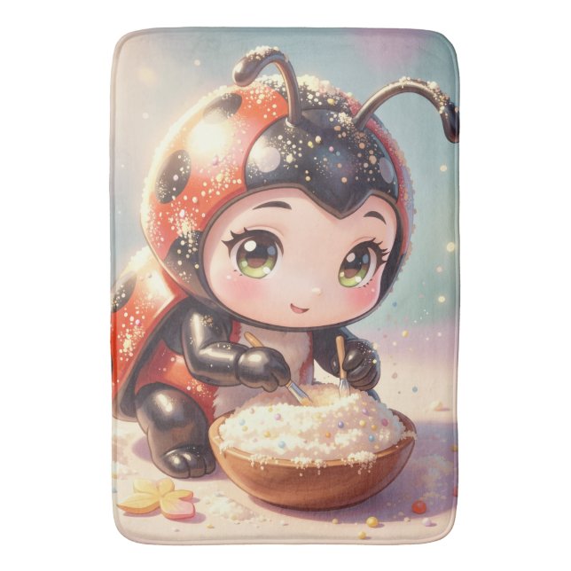 Tapis De Bain La coccinelle et le royaume caché du nectar.1 (devant Vertical)