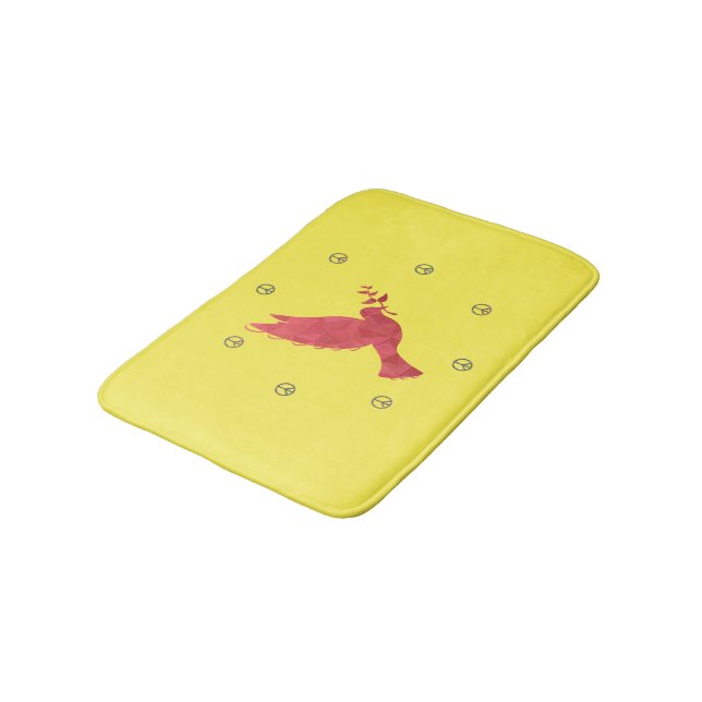 Tapis De Bain La colombe et les signes de paix (Angle)