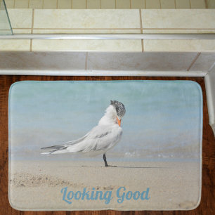 Tapis De Bain La côte de la plage de Royal Tern