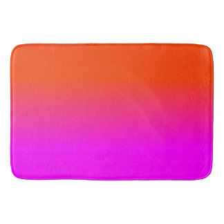 Tapis De Bain La couleur au néon d'ombre d'Ombre d'orange et de