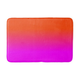 Tapis De Bain La couleur au néon d'ombre d'Ombre d'orange et de