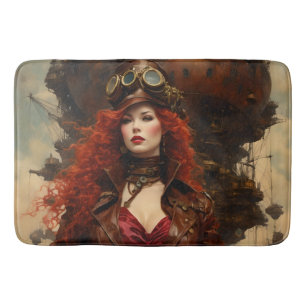 Tapis De Bain La femme Steampunk