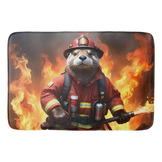 Tapis De Bain **"La fourrure et les flammes : le feu de dos de l (Devant)