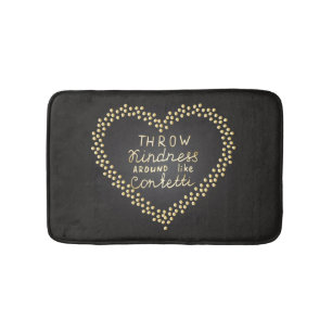 Tapis De Bain La gentillesse de jet aiment autour des confettis