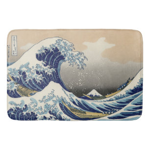 Tapis De Bain La Grande Vague de Kanagawa Hokusai