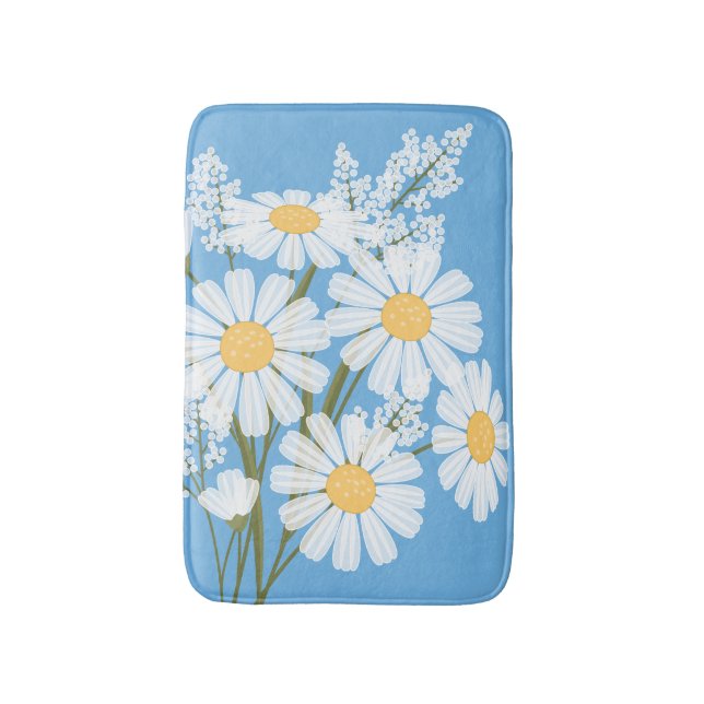 Tapis De Bain La marguerite blanche fleurit le bouquet sur le (Devant (Vertical))