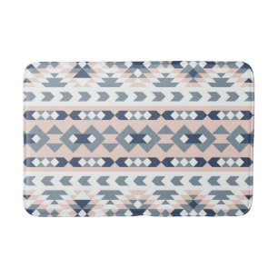 Tapis De Bain La marine géométrique de sud-ouest de mod