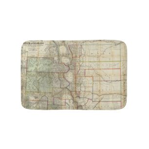 Tapis De Bain La nouvelle carte de Thayer de l'état du Colorado