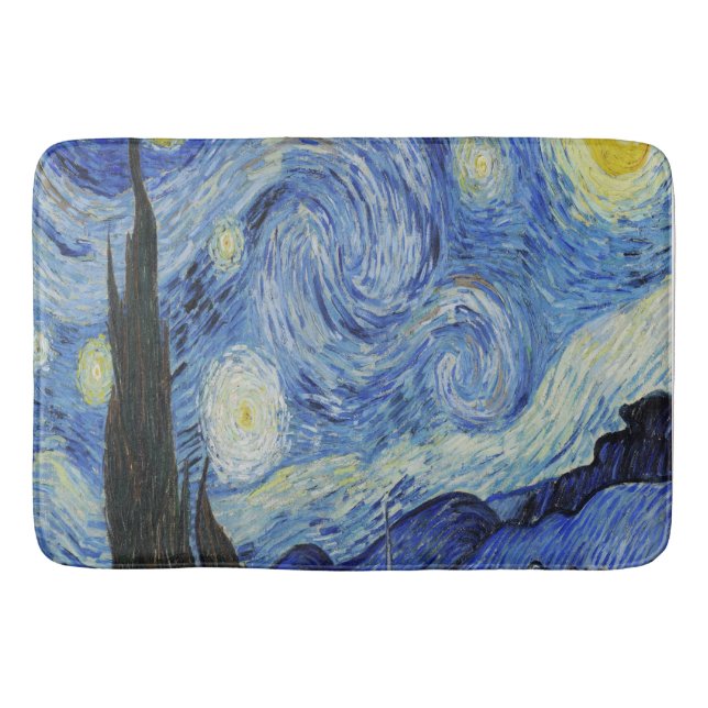 Tapis De Bain La nuit étoilée par Vincent Van Gogh (Devant)