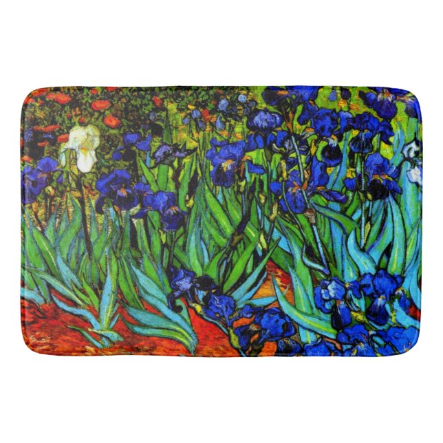 Tapis De Bain La peinture populaire de Van Gogh, Irises, (Devant)