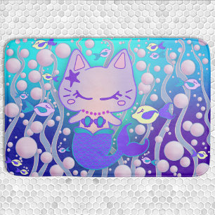 Tapis De Bain La petite Sirène de kawaii Chat Mermaid