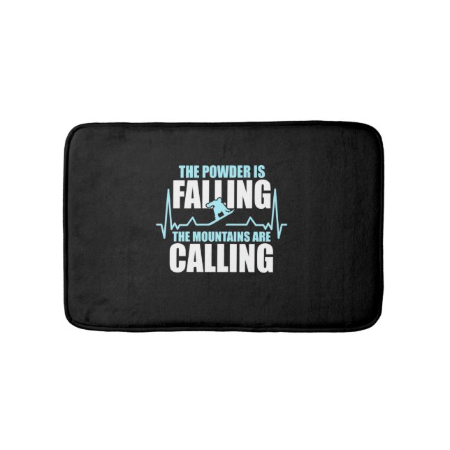 Tapis De Bain La Poudre Tombe Le Snowboard (Devant)