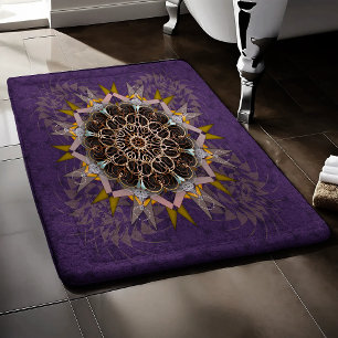 Tapis De Bain La réfraction pura cravate-in de fil pilé