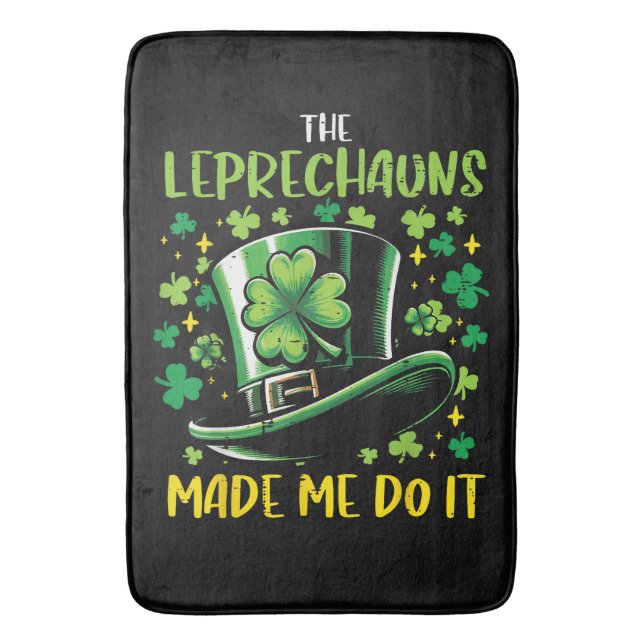 Tapis De Bain La Saint-Patrick les lutins m'ont fait faire ça (devant Vertical)