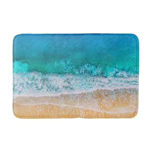 Tapis De Bain La sarcelle d'hiver d'océan de promenade de plage