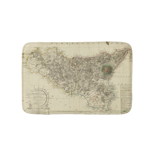 Tapis De Bain La Sicile, Italie (Devant)