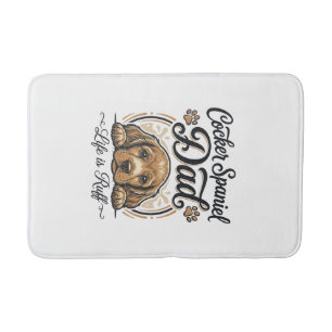 Tapis De Bain La vie de papa Cocker Spaniel est rude Vintage T-s