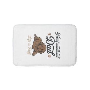 Tapis De Bain La vie de papa Terre-Neuve est rude Vintage T-shir