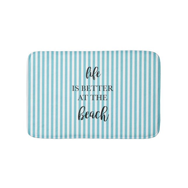 Tapis De Bain La vie est meilleure à la plage (Devant)