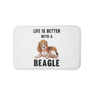 Tapis De Bain La vie est meilleure avec un Beagle