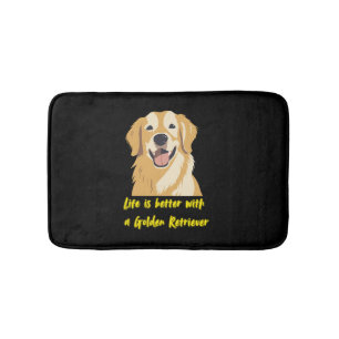 Tapis De Bain La vie est meilleure avec un Golden Retriever - Am