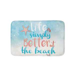 Tapis De Bain La Vie Est Tout Simplement Meilleure À La Plage Av