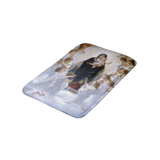 Tapis De Bain La Vierge aux anges par William Bouguereau (Angle)