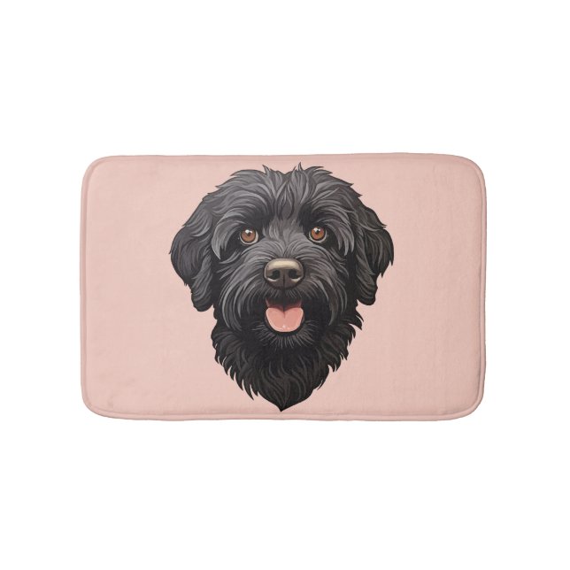 Tapis De Bain Labradoodle Chien Noir (Devant)