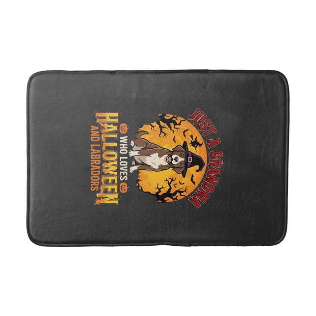 Tapis De Bain Labrador Halloween Grand-mère Conception de chien_ (Devant)