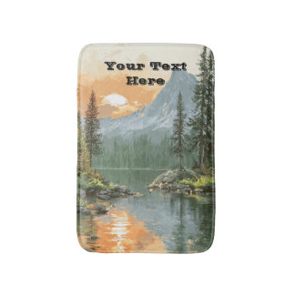 Tapis De Bain Lac au coucher de soleil