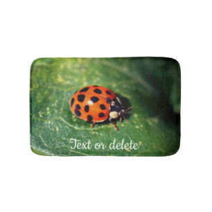 Tapis De Bain Ladybug sur la feuille gros personnalisation