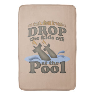 Tapis De Bain Laissez tomber les enfants à la piscine