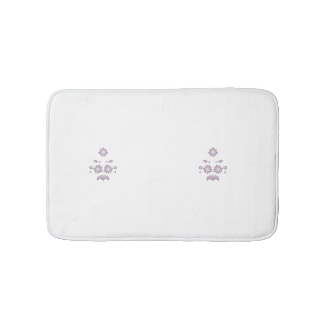 Tapis De Bain Lait blanc classique Rose décoratif (Devant)