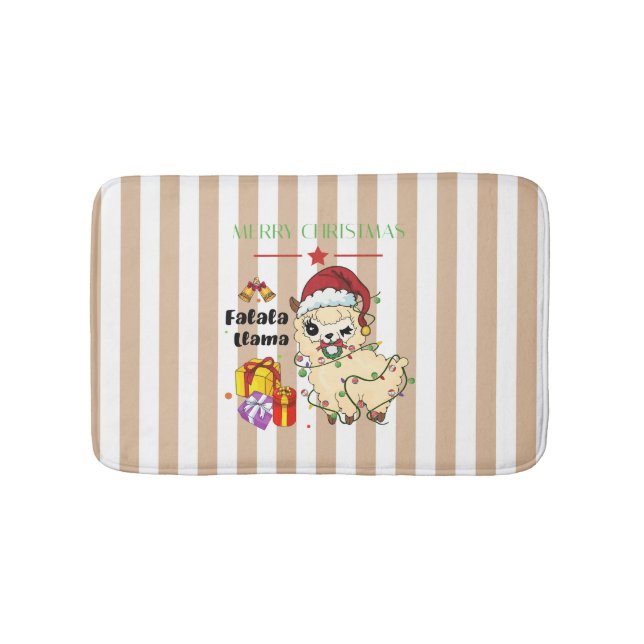 Tapis de bain Lama de Noël (Devant)