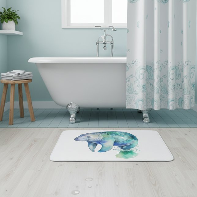 Tapis De Bain Lamantin Murmure Océanique (Créateur téléchargé)