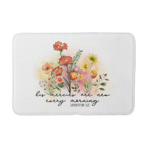 Tapis De Bain Lamentations 3:23 His Mercies New Every Morning