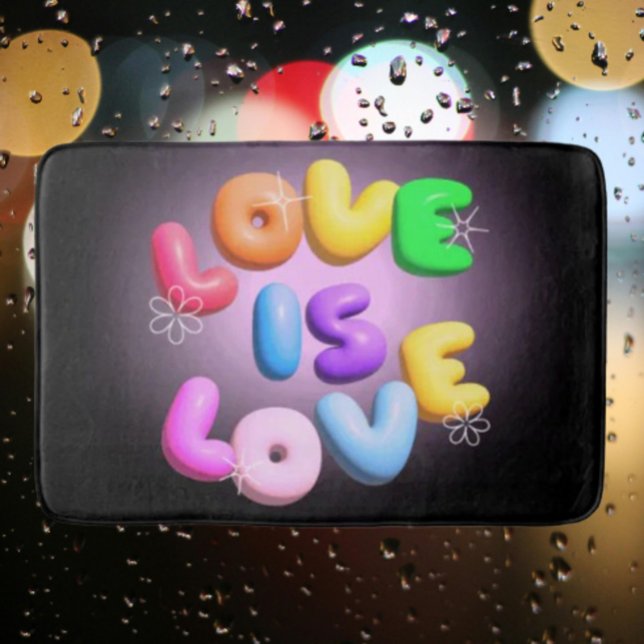 Tapis De Bain L'amour c'est l'amour 3D Rainbow Pride Bain Mat (Créateur téléchargé)