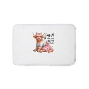Tapis De Bain L'Amoureux Des Vaches Juste Une Fille Qui Aime La