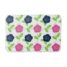 Lancer de fleurs d'art folklorique en bleu marine 