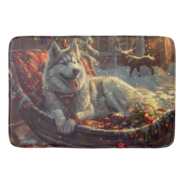 Tapis De Bain Laphund Finlandais Fête de Noël (Devant)