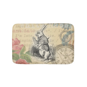 Tapis De Bain Lapin Blanc Aventures d'Alice au Pays des Merveill
