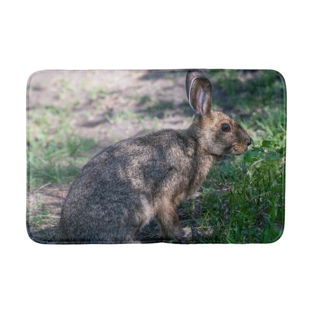 Tapis De Bain Lapin Brown, Repos dans la nature, Photographie (Devant)