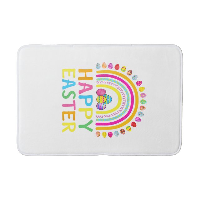 Tapis De Bain Lapin de Pâques Joyeuses Chasse aux œufs de Pâques (Devant)