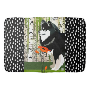 Tapis De Bain LAPPHUND FINLANDAIS DANS la caisse de PAVOTS ou