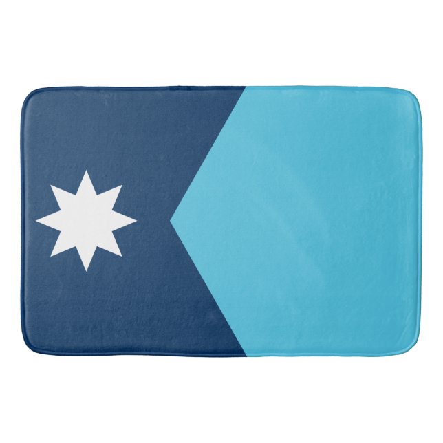 Tapis De Bain Large bath mat with flag of Minnesota, USA (Devant)