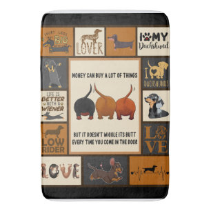 Tapis De Bain L'Argent Dachshund Peut Acheter Beaucoup De Choses