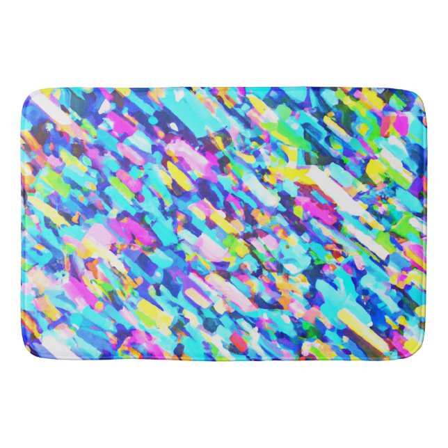 Tapis De Bain L'art Abstrait en arc-en-ciel (Devant)