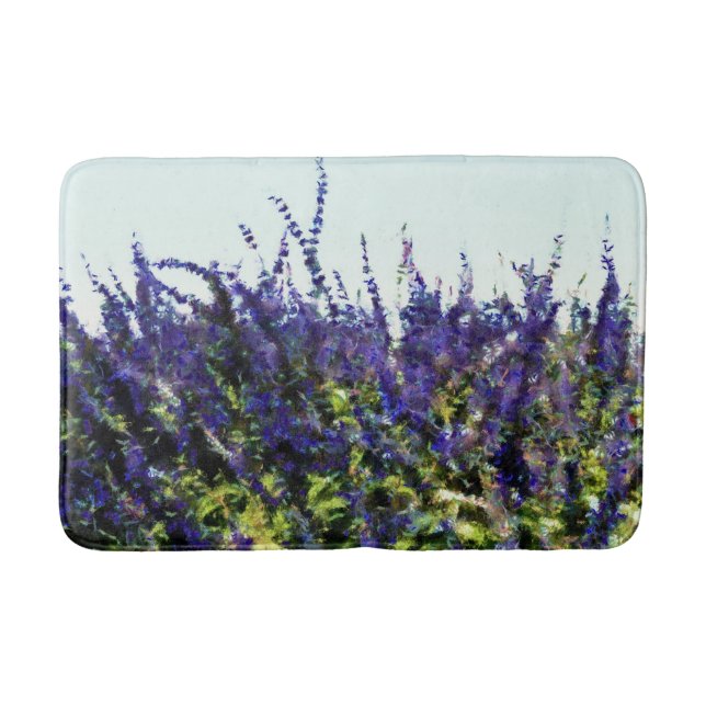 Tapis De Bain L'art de la Salvia Bleue (Devant)