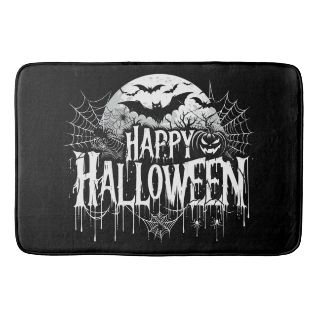 Tapis De Bain L'art d'Halloween vintage (Devant)