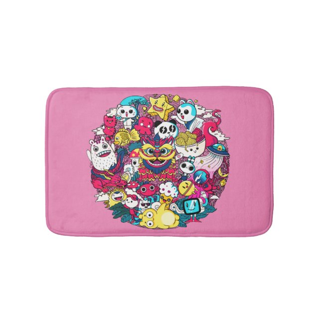 Tapis De Bain L'art doodle japonais (Devant)